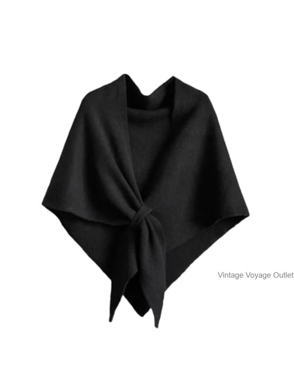 Women's Knitted Pashmina Shawl Wrap Solid Triangle Poncho Scarf